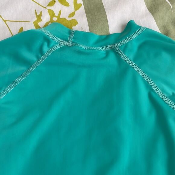 NWOT! Kanu Surf Girls Teal Rashguard Swim Top Size L-XL - Picture 5 of 5
